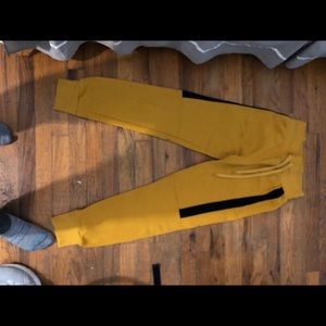 yellow sweatpants